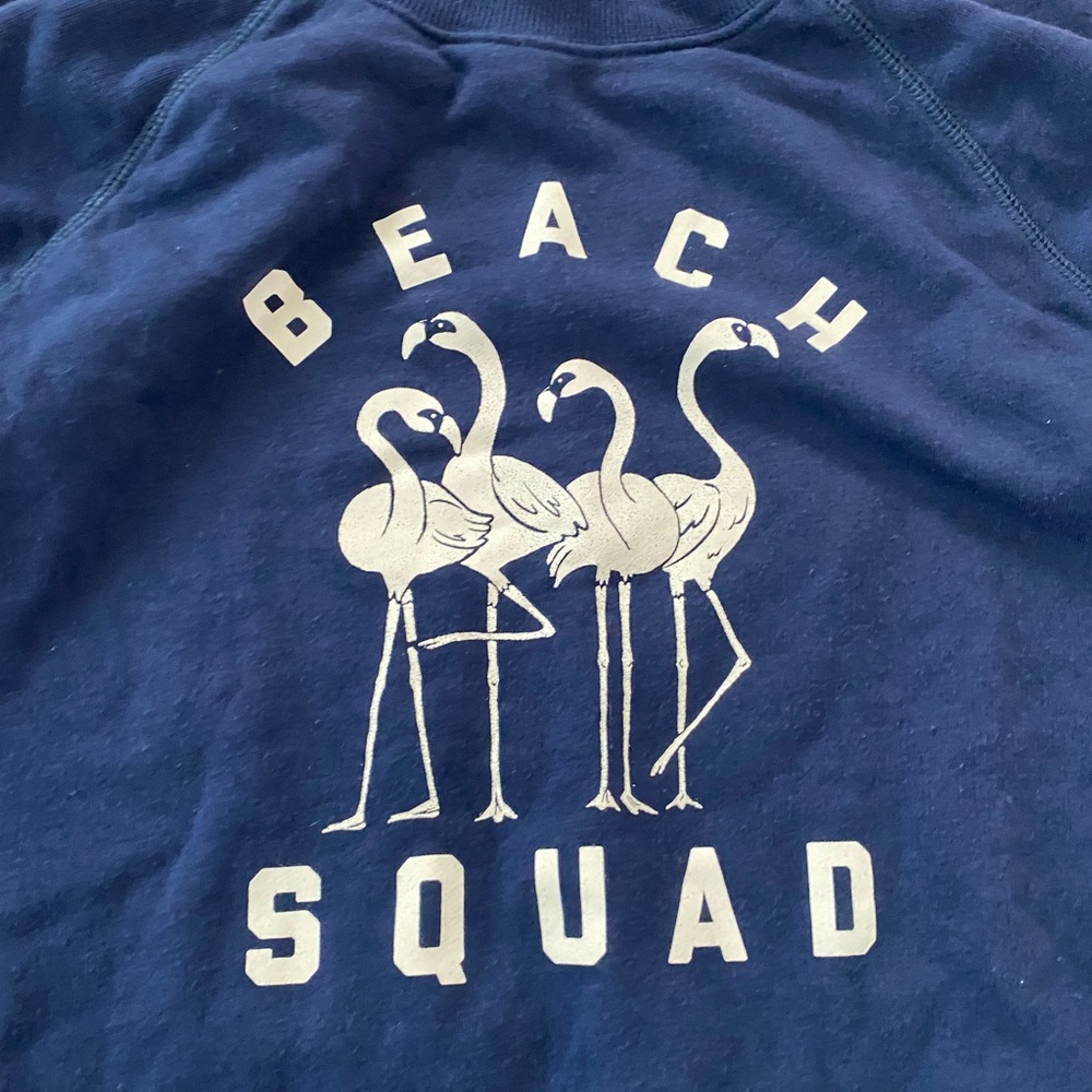 Old Navy Beach Squad Women’s L Sweater Flamingo Travel Funny - Picture 2 of 4